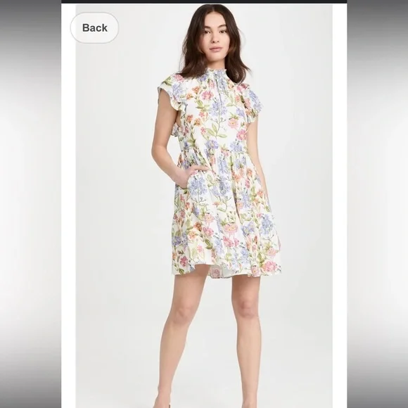 New Yumi Kim Peyton Ruffle Mini Dress Floral Cottagecore Women's Size Small - Picture 9 of 14